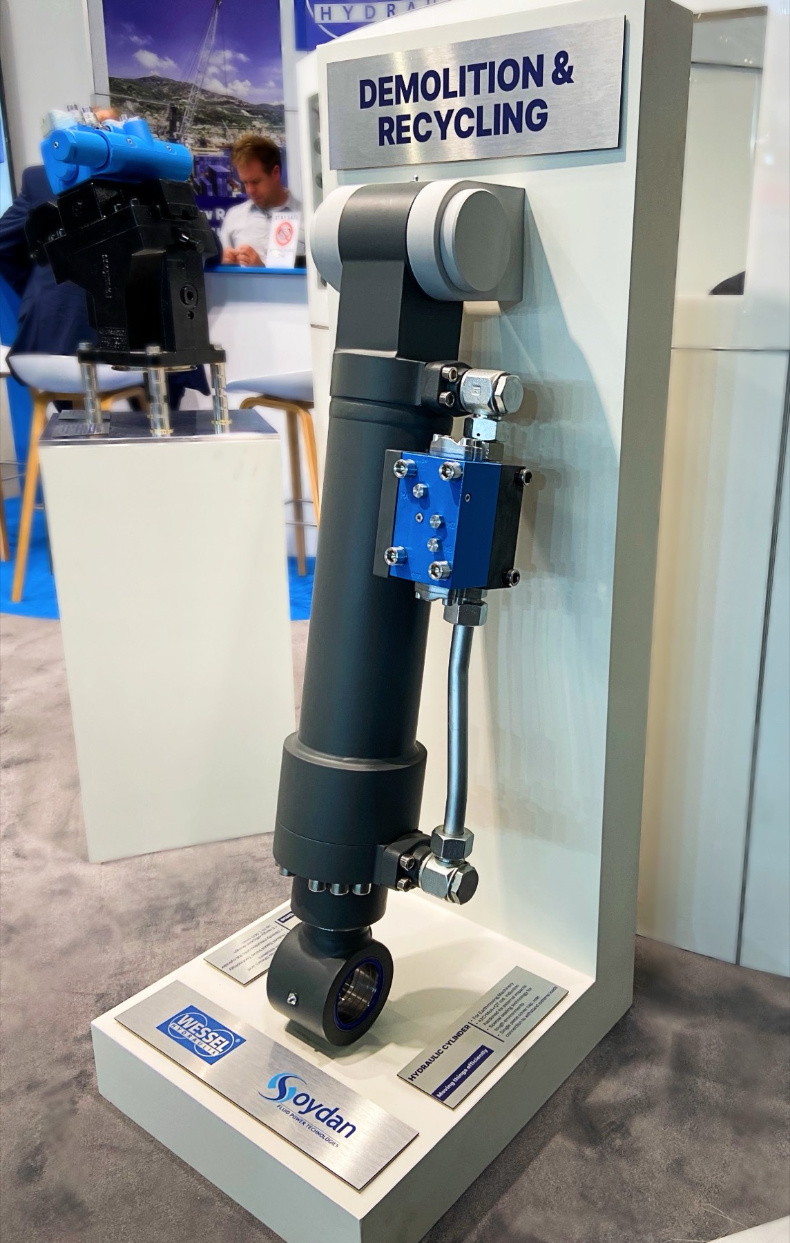 Wessel-Hydraulik demolition cylinder co-engineered with Soydan — Bauma 2025